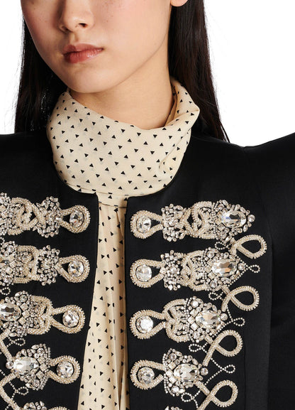 BALMA Satin Stone Jewelry Jacket Woman