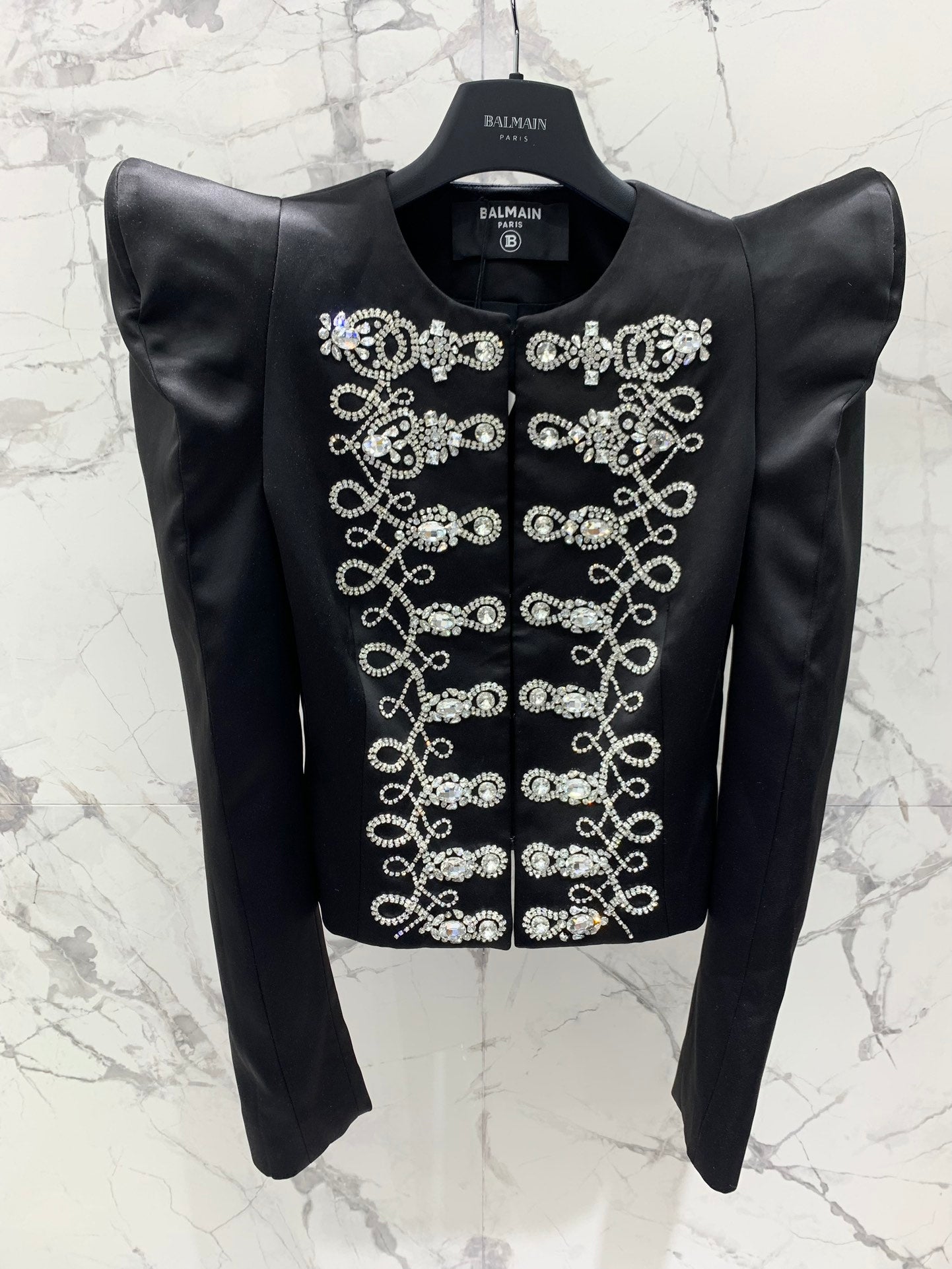 BALMA Satin Stone Jewelry Jacket Woman