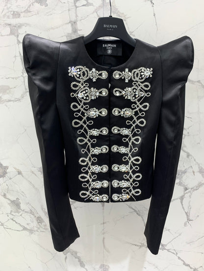 BALMA Satin Stone Jewelry Jacket Woman