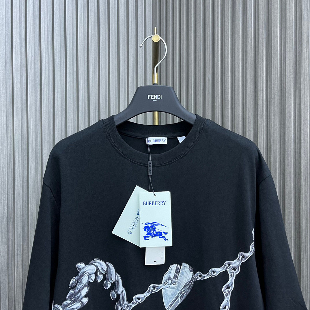 *BURBBER T-shirt long Woman Shield Hardware limited