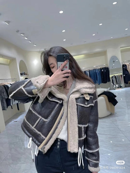 SNBAL  Leather Shearling Jacket