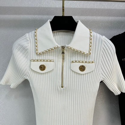 CHL  Sweater Knitted Woman 2 Color 's T - Shirt