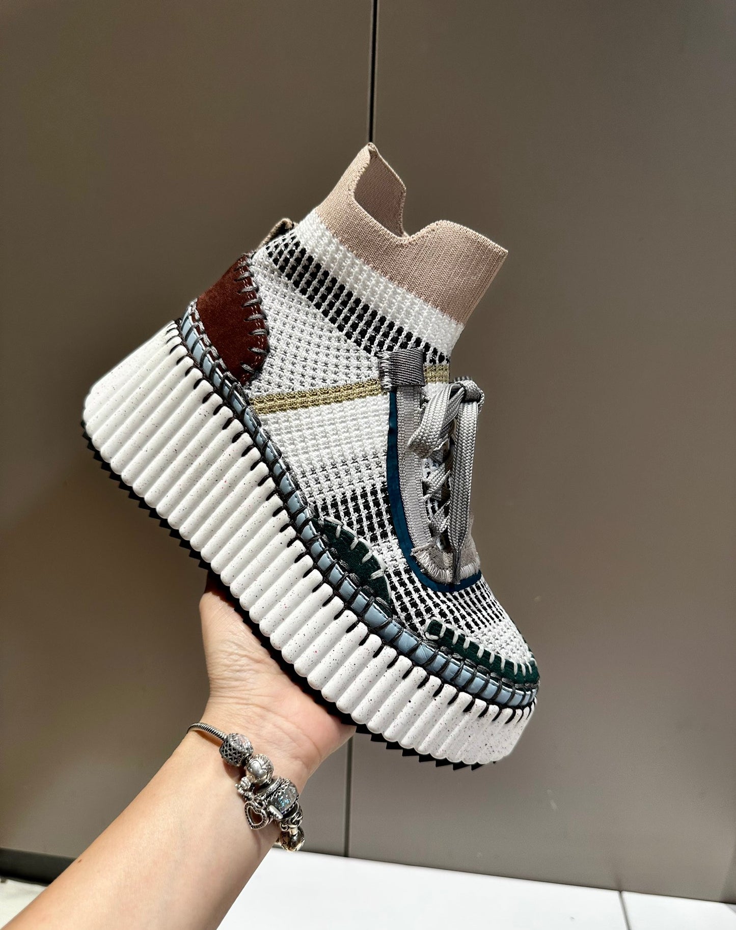 CHL0  Sneakers Woman Wedge  2 Color ' s