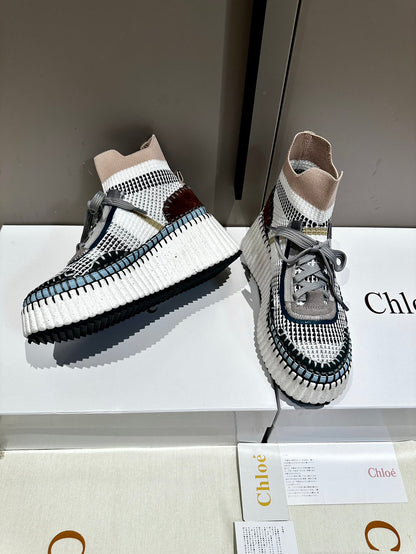 CHL0  Sneakers Woman Wedge  2 Color ' s
