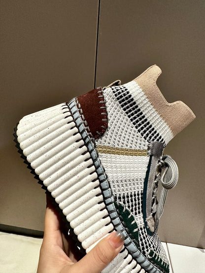 CHL0  Sneakers Woman Wedge  2 Color ' s