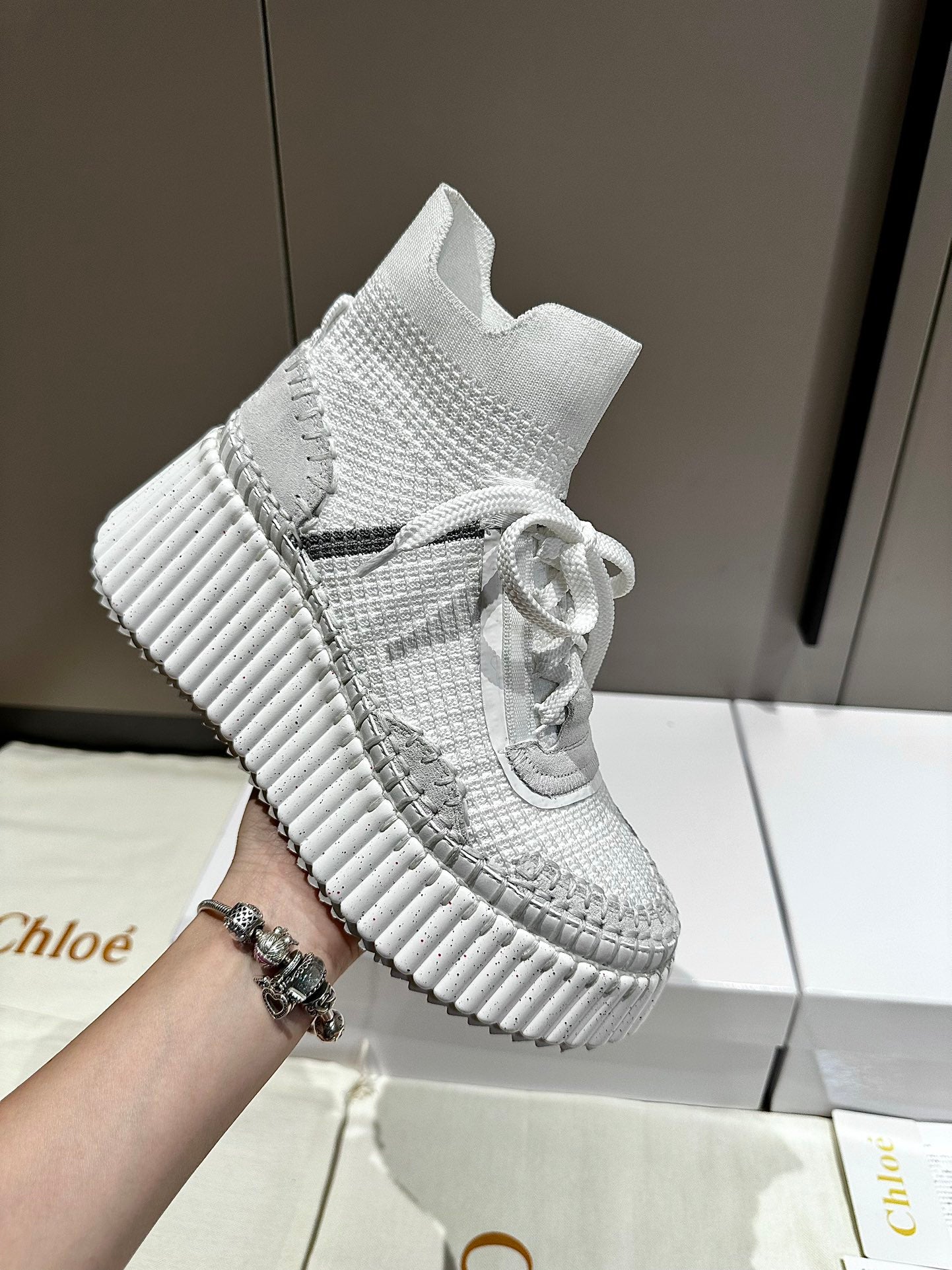 CHL0  Sneakers Woman Wedge  2 Color ' s