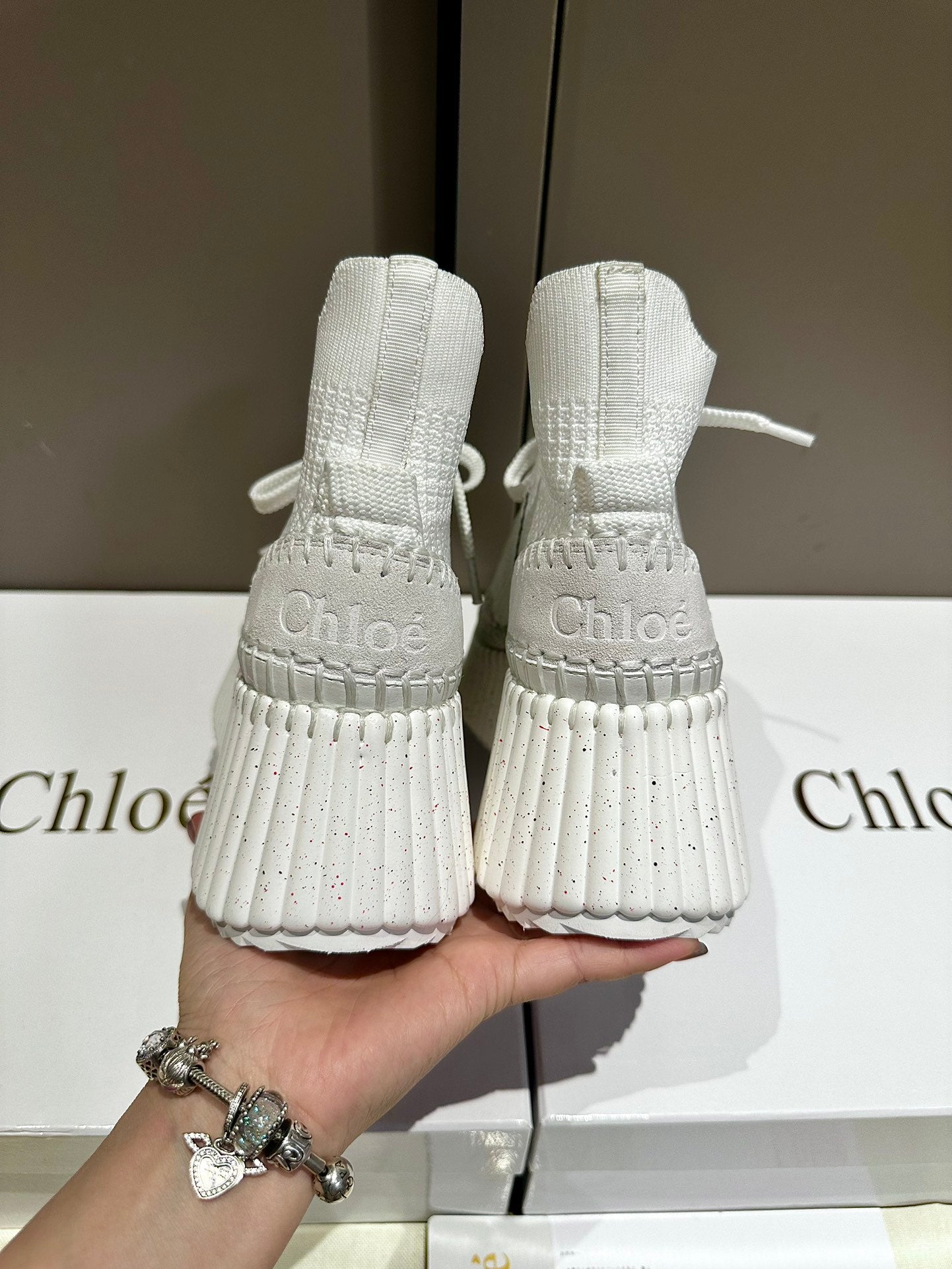 CHL0  Sneakers Woman Wedge  2 Color ' s