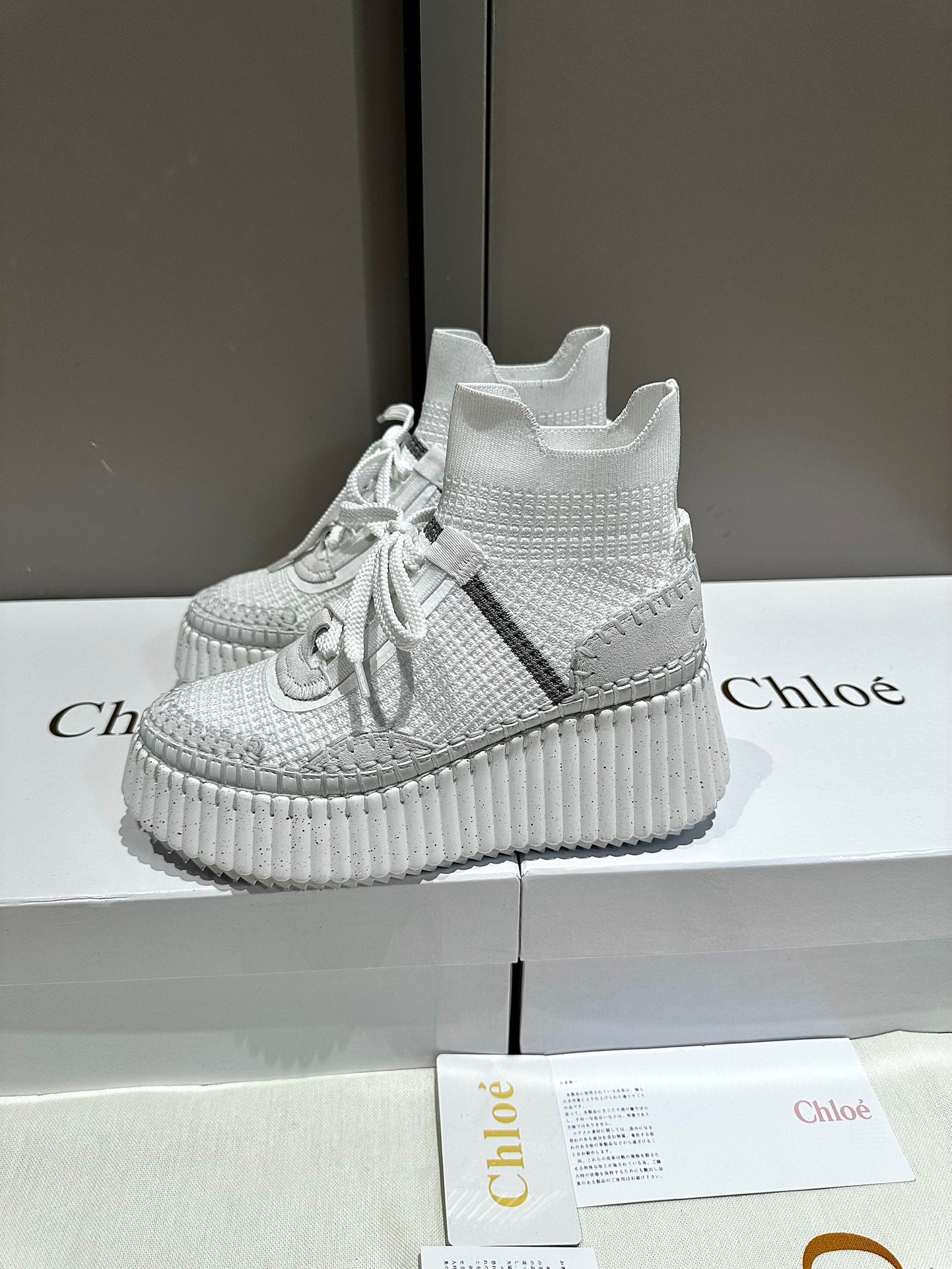 CHL0  Sneakers Woman Wedge  2 Color ' s
