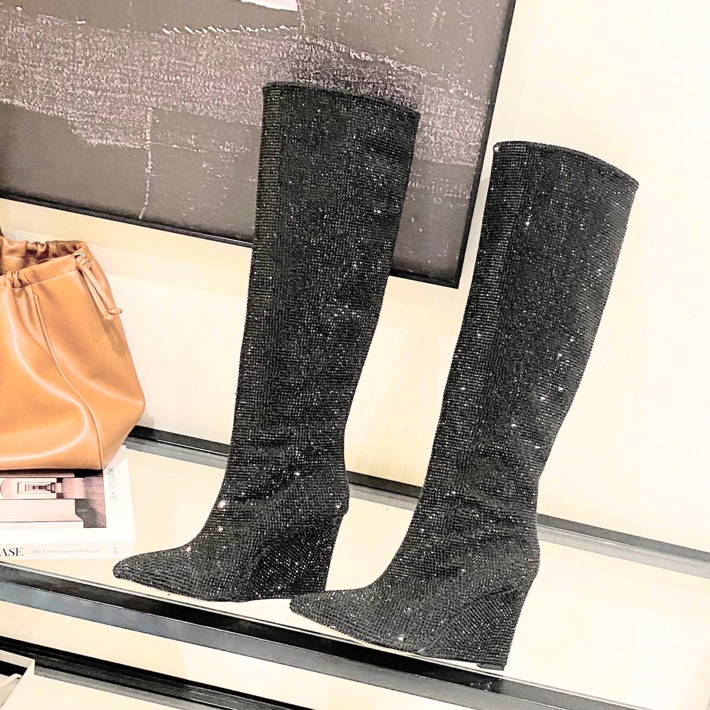 CHU Boots  2 Color 's High Rhinestones
