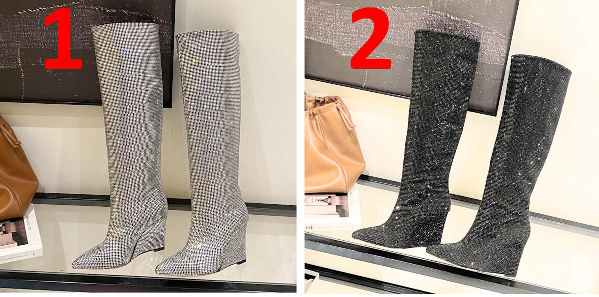 CHU Boots  2 Color 's High Rhinestones