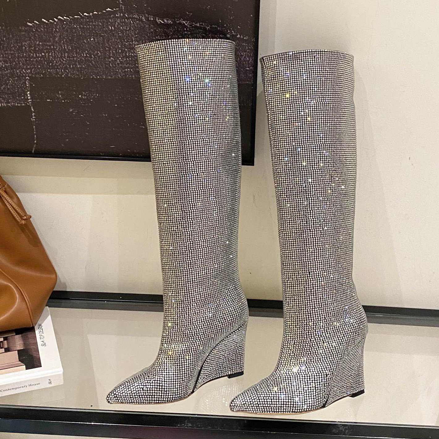 CHU Boots  2 Color 's High Rhinestones