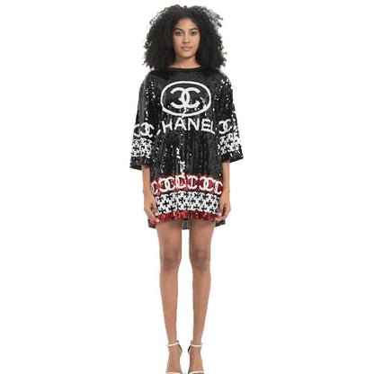 CHL Short Dress Sequin Party