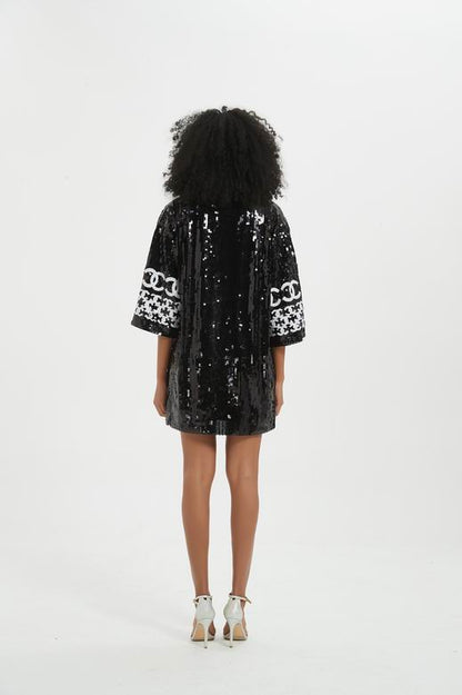 CHL Short Dress Sequin Party