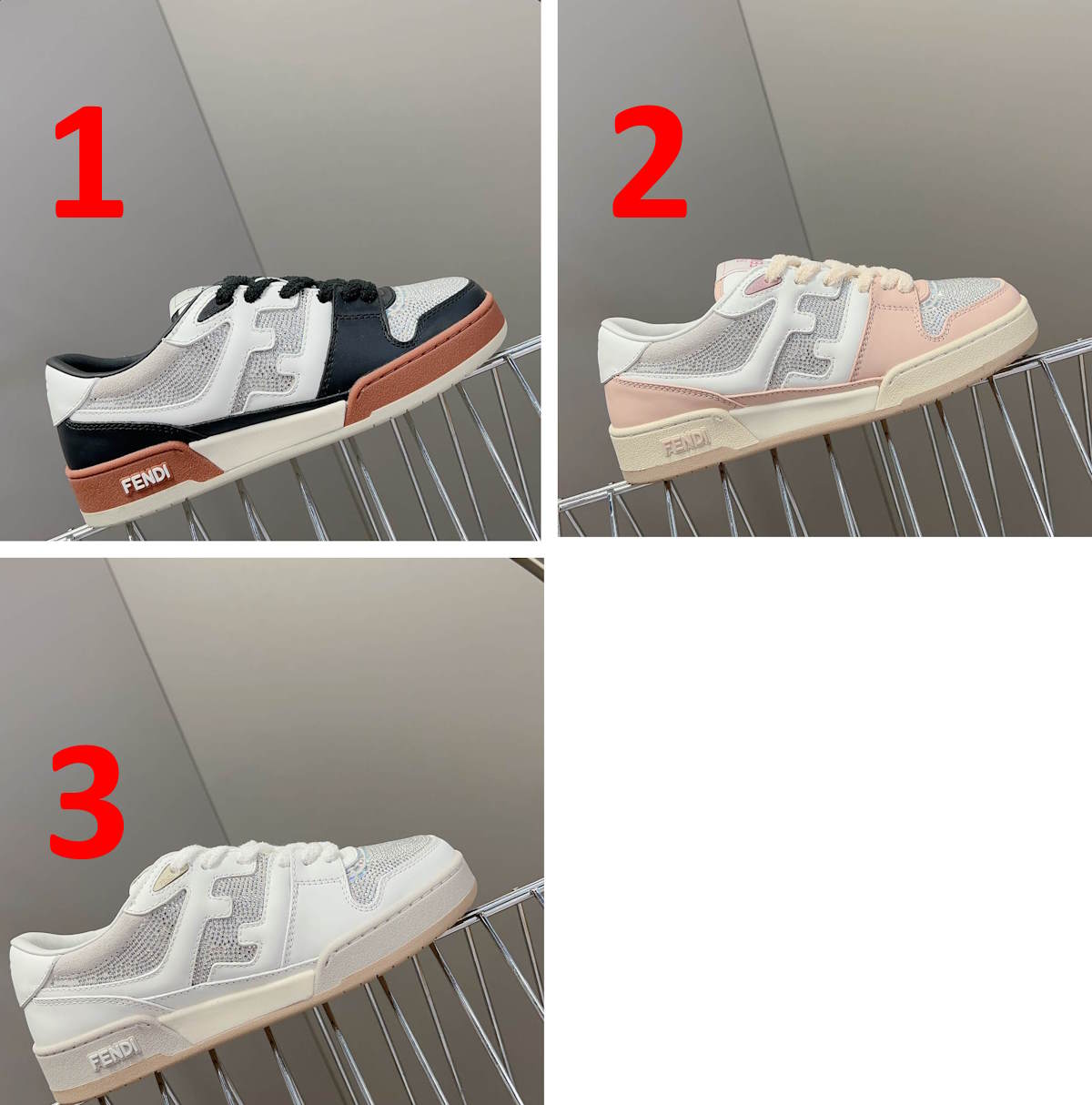 FEN Sneakers 3  Color 's  Low Rhinestones