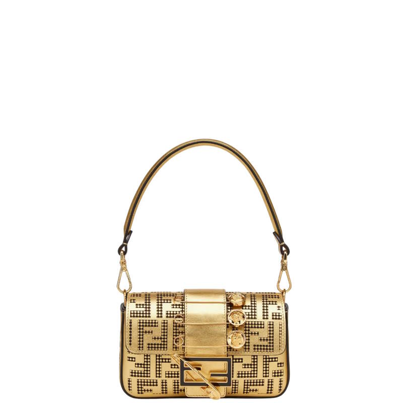 FEN Bag Shoulder Handbag Gold 20 Cm