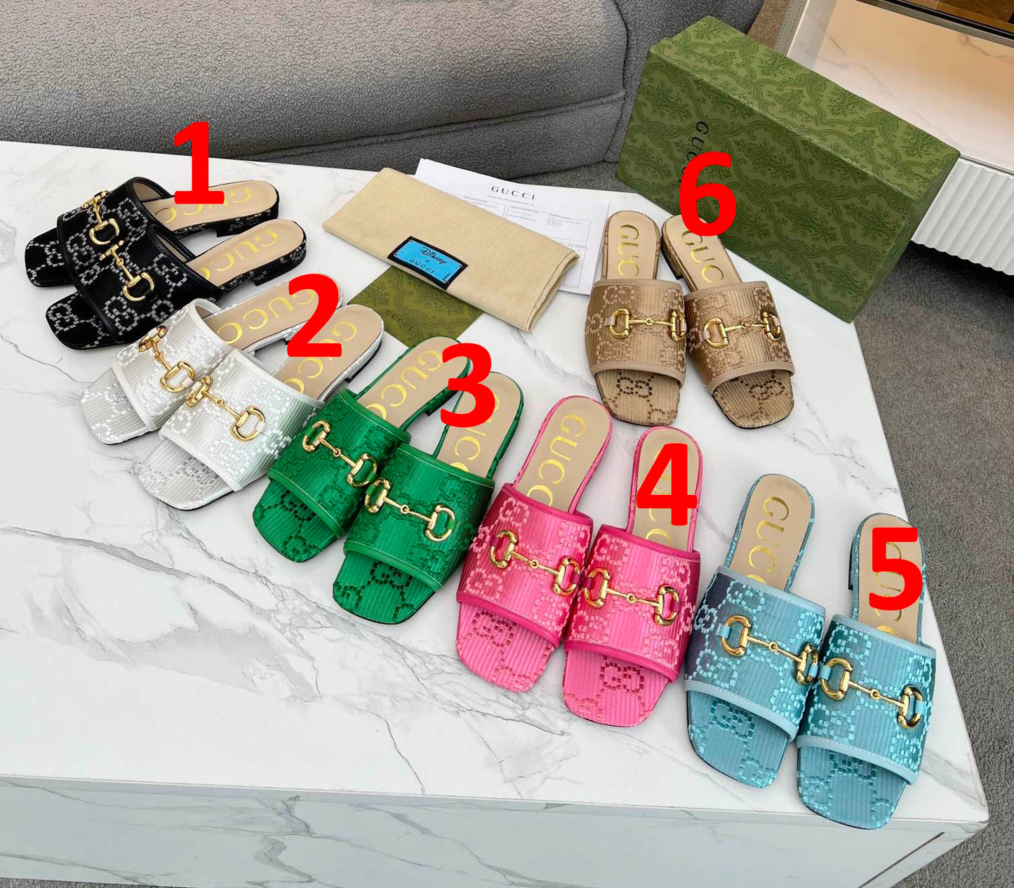 GU Slippers Sandals 6 Color 's