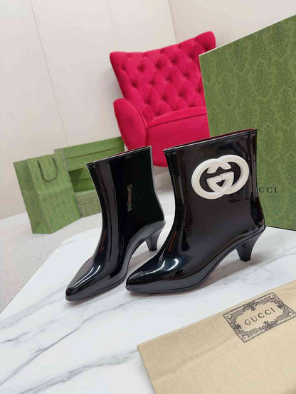 GU  Rubber  Boots  low  2 Color 's