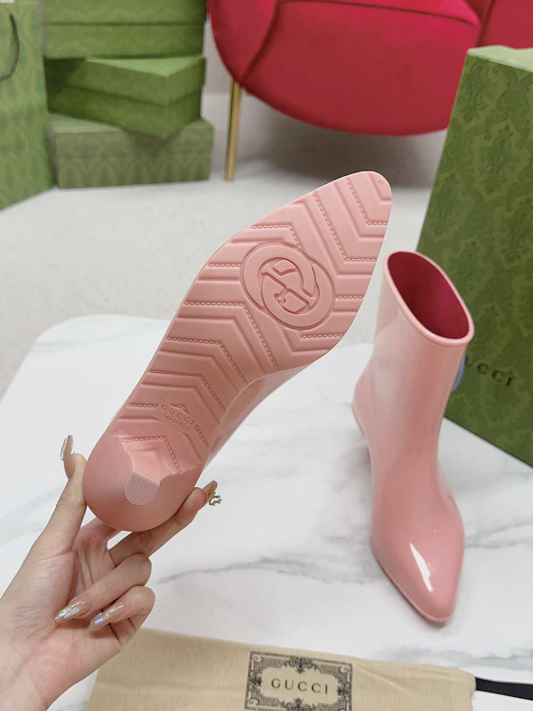 GU  Rubber  Boots  low  2 Color 's