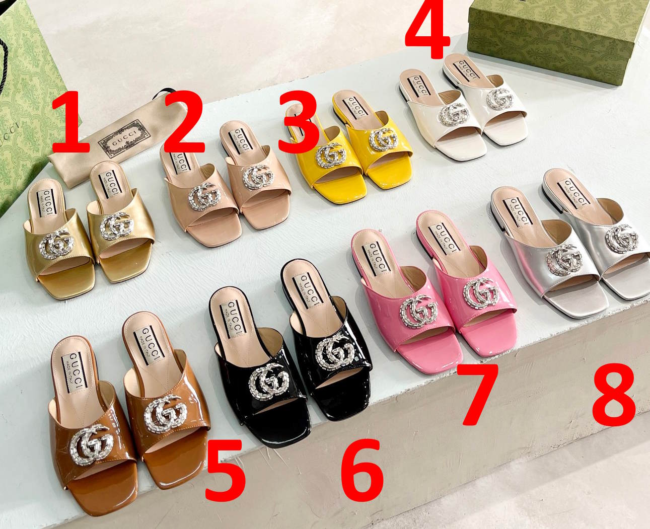 GU Slippers Sandals 6 Color 's