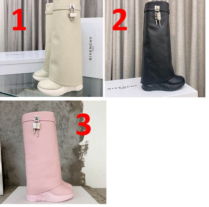 GIVENJY  Boots High Knees Shark 3 Color 's