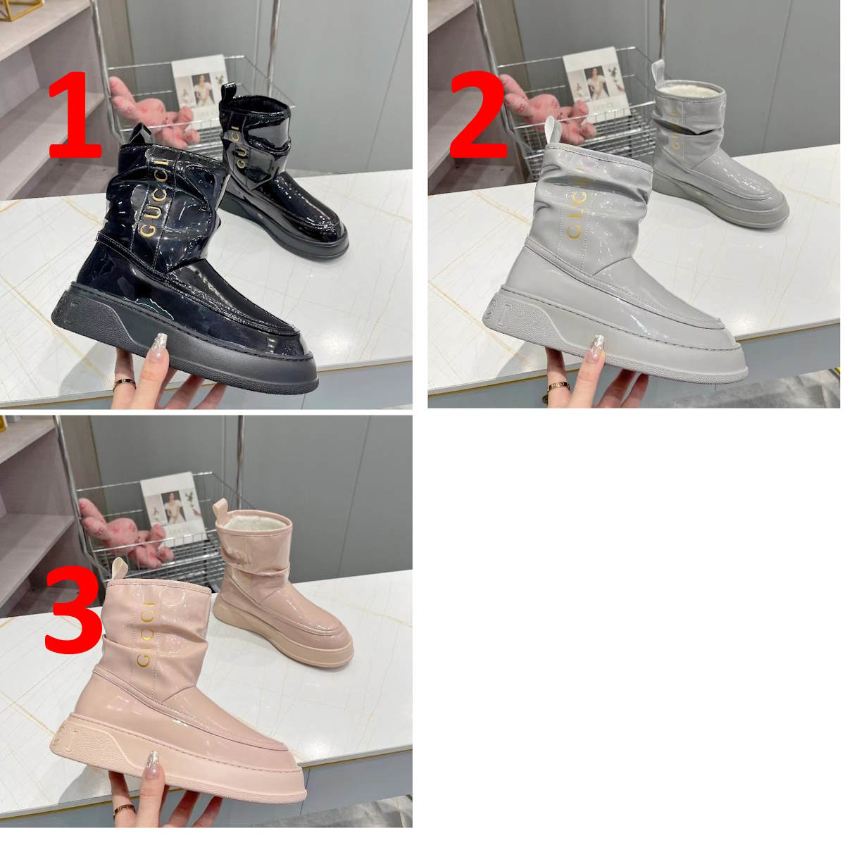 GU Boots  Low Puffer 3 Color 's