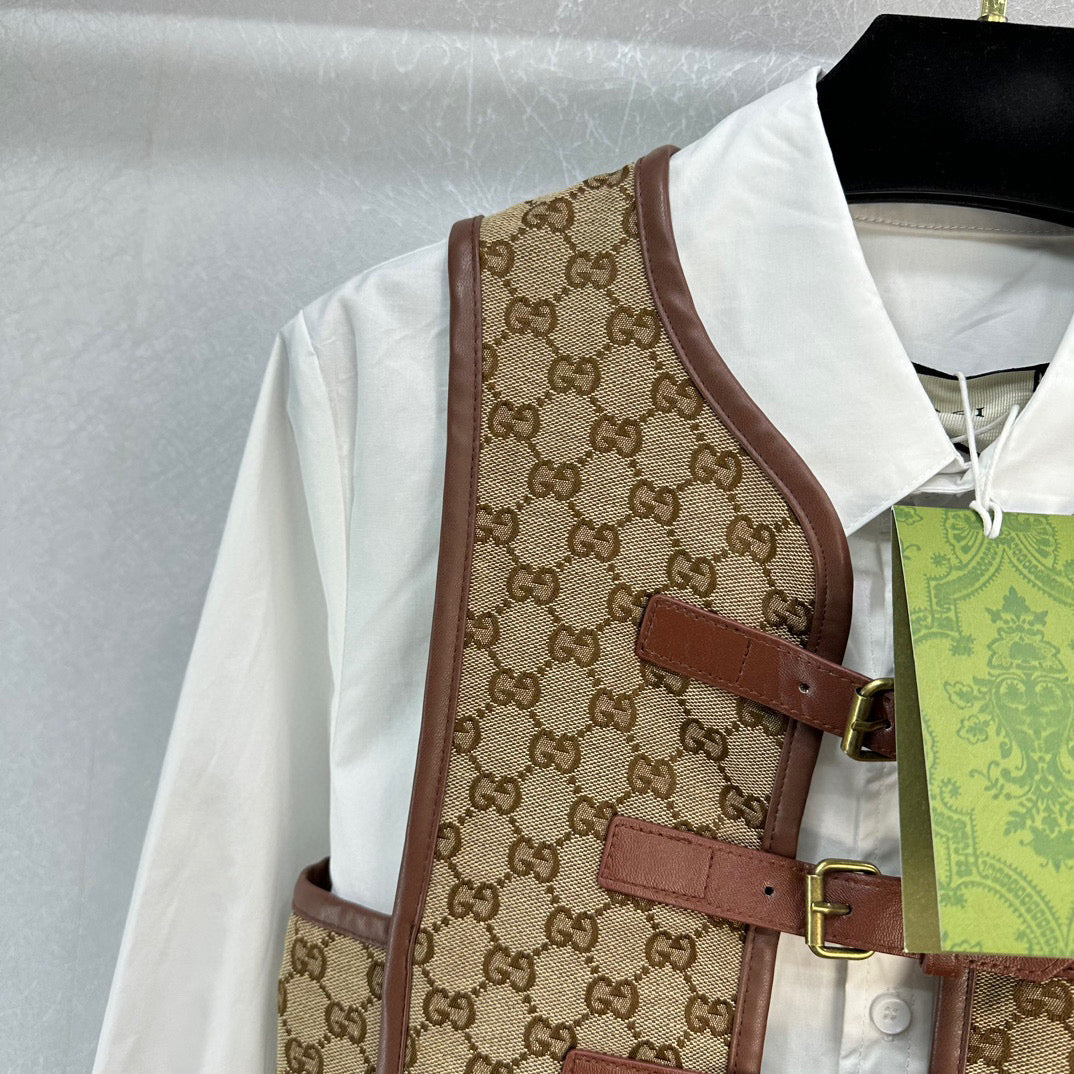 GU jacket Canvas Buckle Fastening Vest
