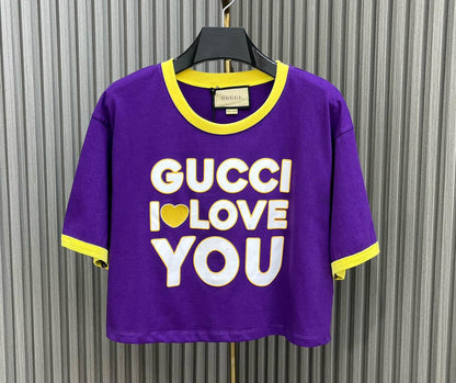 GU  Woman T -shirt   2 Color 's Crop Top