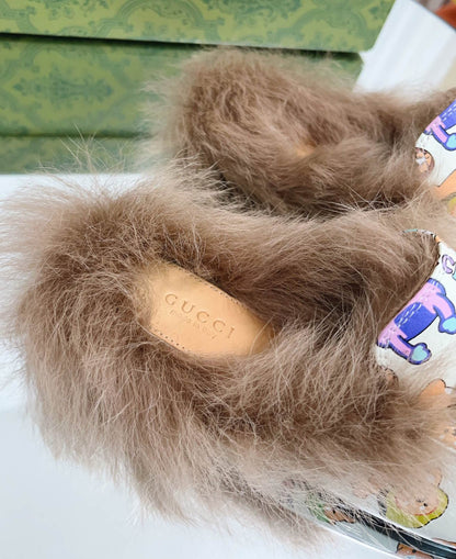 GU Mule Slippers  3 Color 's 46 Fur