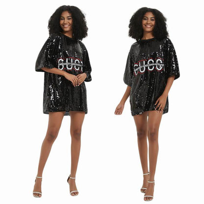 CHL Short Dress Sequin Party