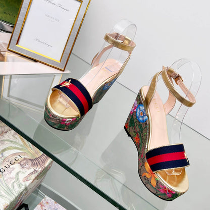 GU Sandals Platform  Flowers 3 color 's
