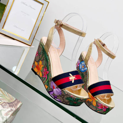 GU Sandals Platform  Flowers 3 color 's