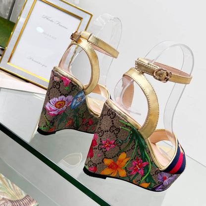 GU Sandals Platform  Flowers 3 color 's