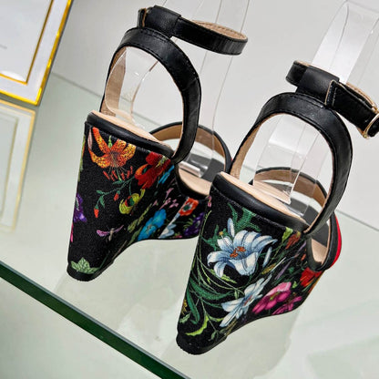 GU Sandals Platform  Flowers 3 color 's