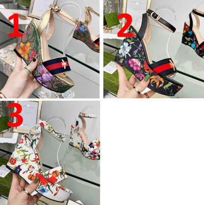 GU Sandals Platform  Flowers 3 color 's