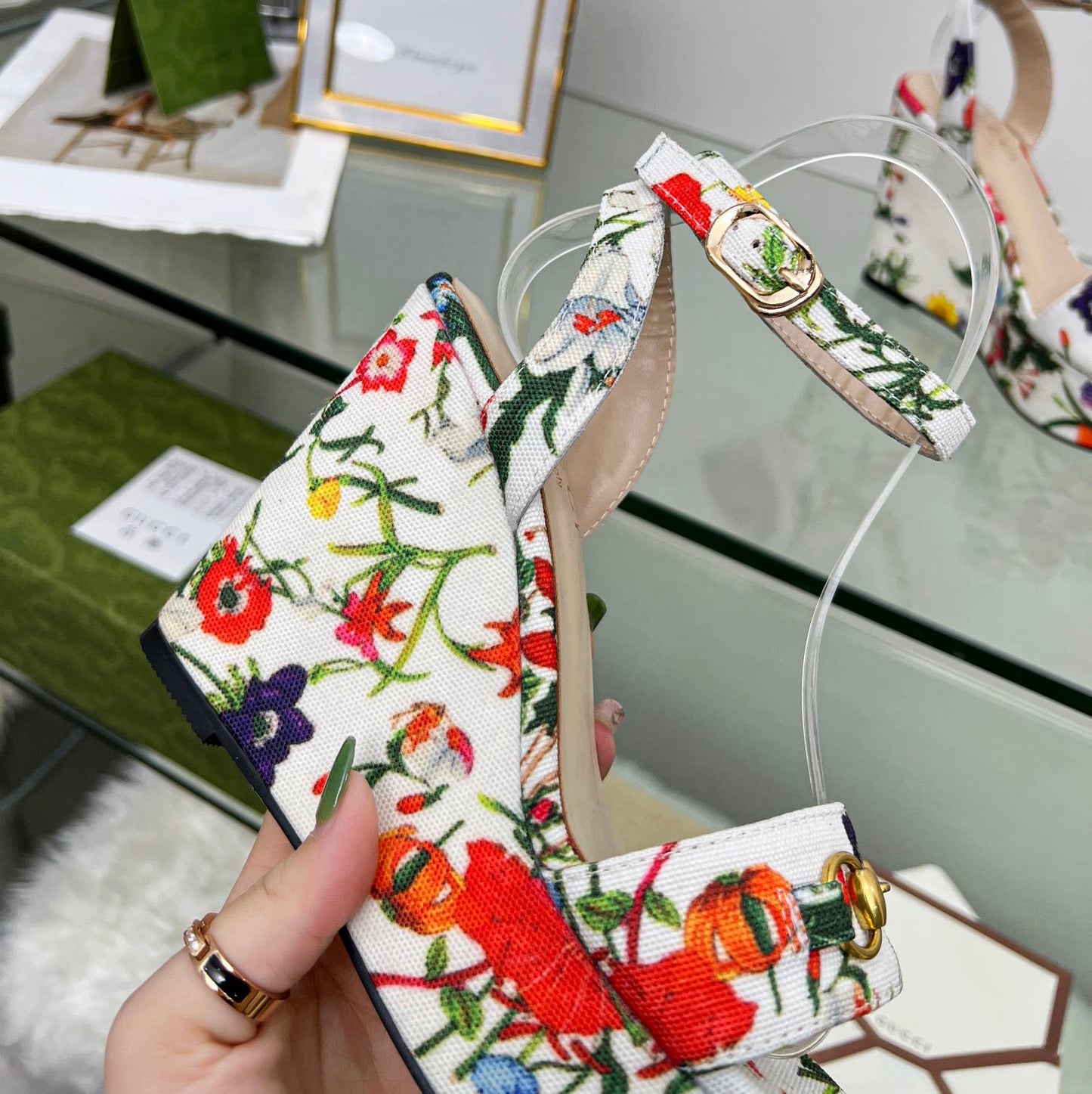GU Sandals Platform  Flowers 3 color 's