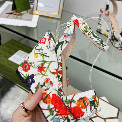 GU Sandals Platform  Flowers 3 color 's