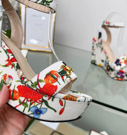 GU Sandals Platform  Flowers 3 color 's