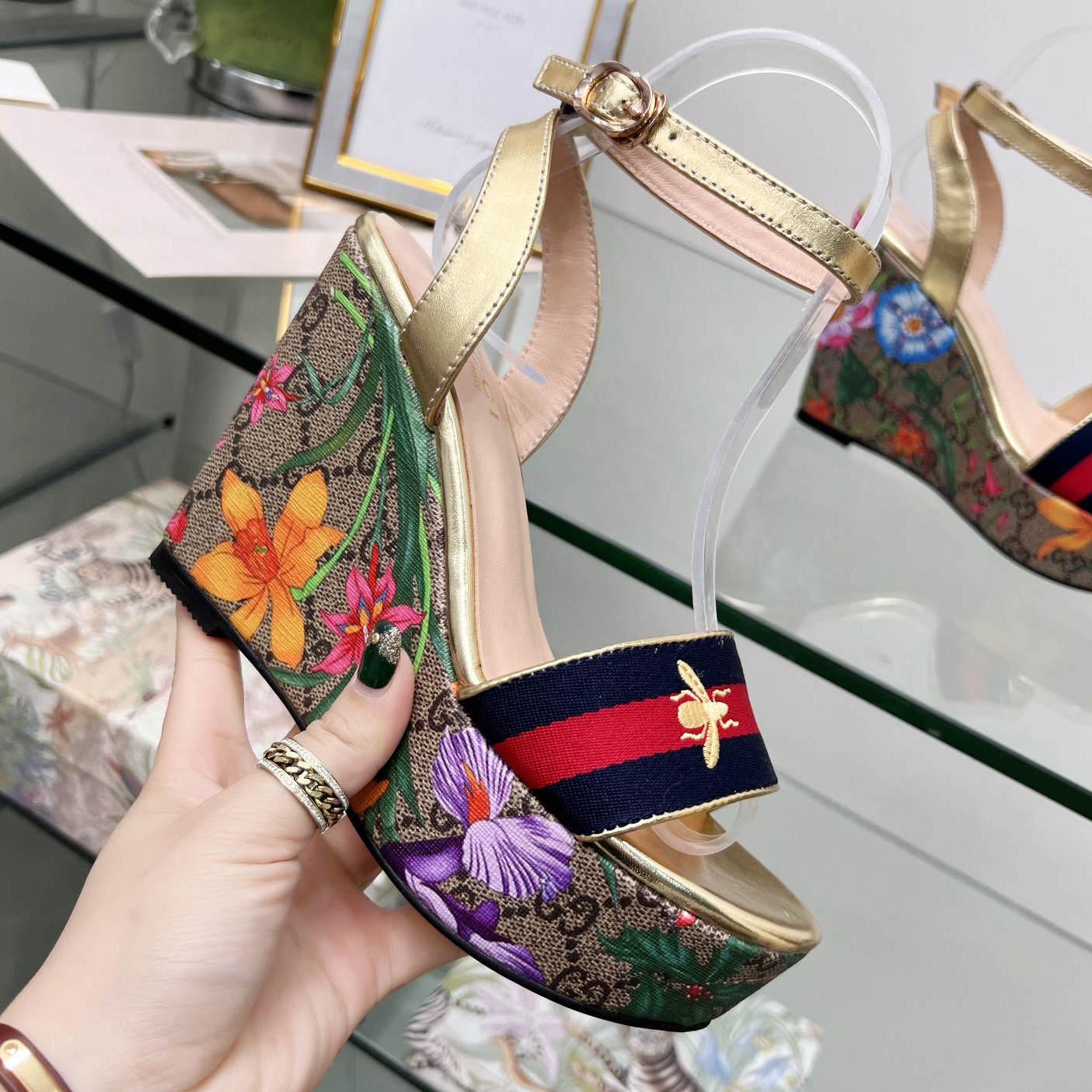 GU Sandals Platform  Flowers 3 color 's