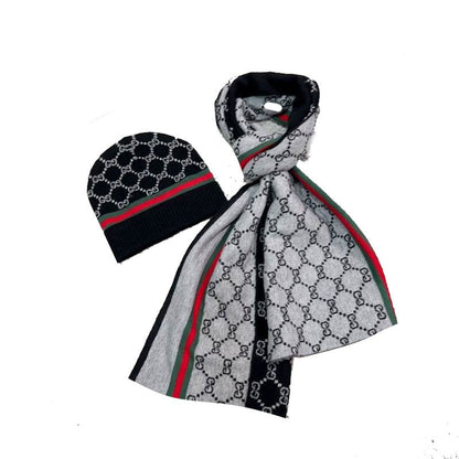 GU Hat and Scarf Set  Knitted