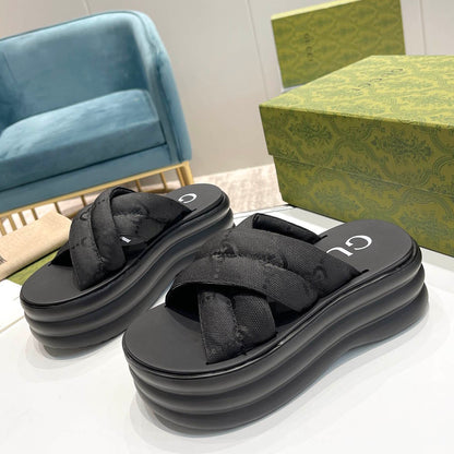 GU Slippers  Wedge 3 Color's