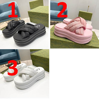 GU Slippers  Wedge 3 Color's