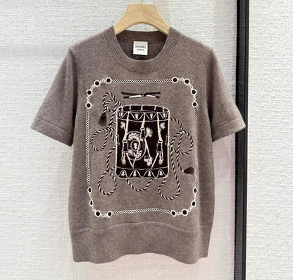HRM T-Shirt  Woman knitted Sweater 2 Color 's