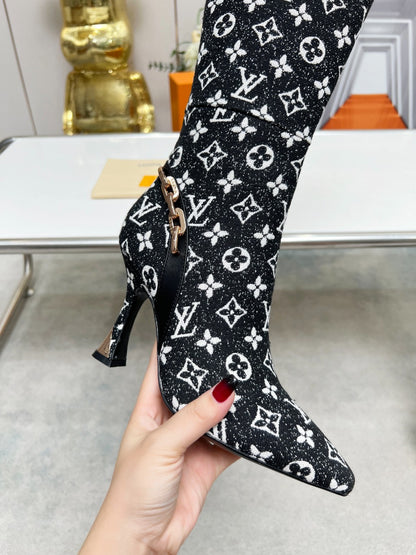 LU  Boots  High Monogram 2 Color 's