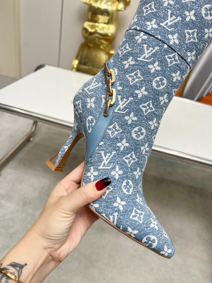 LU  Boots  High Monogram 2 Color 's