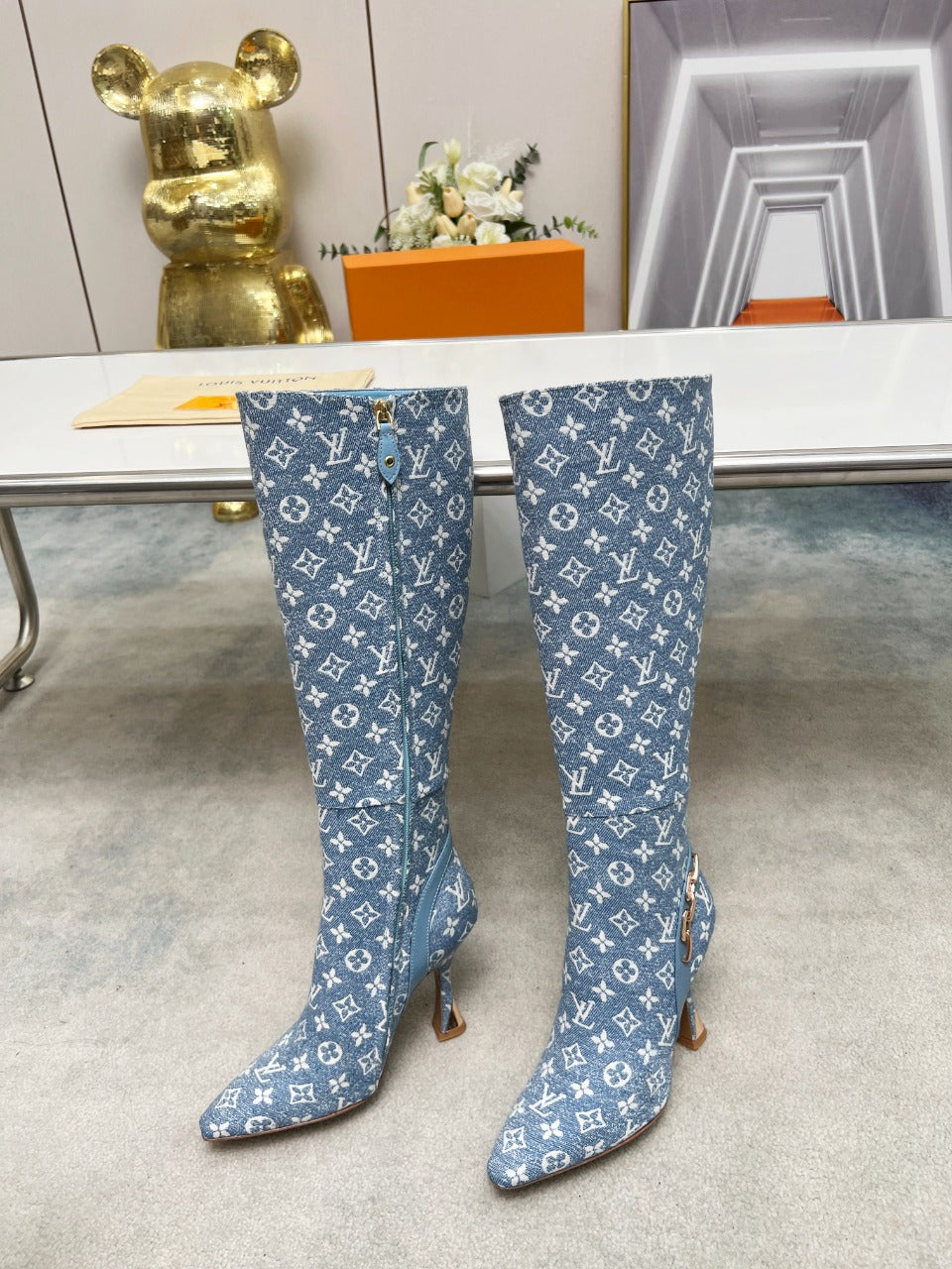 LU  Boots  High Monogram 2 Color 's