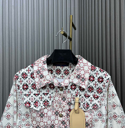LU Jeans Jacket Woman Flowers