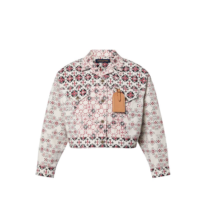 LU Jeans Jacket Woman Flowers