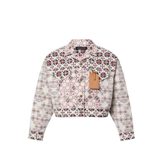 LU Jeans Jacket Woman Flowers