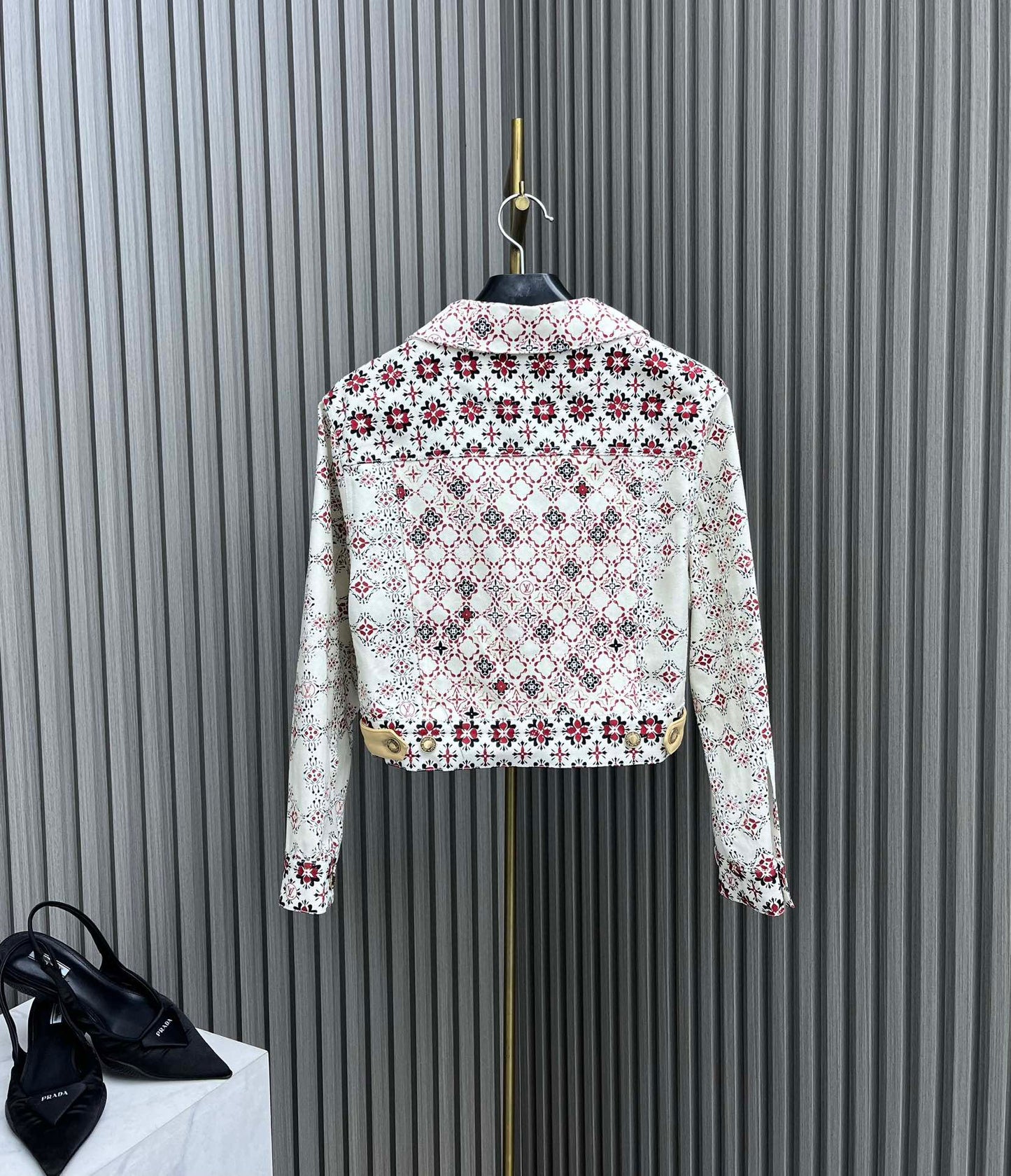 LU Jeans Jacket Woman Flowers