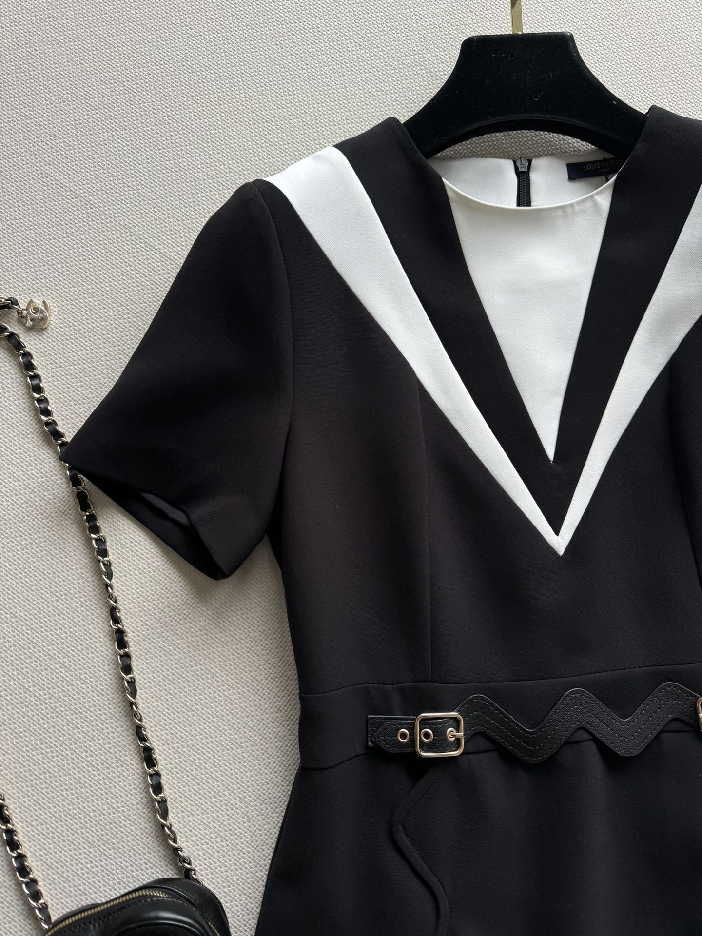 LU White Black  Dress